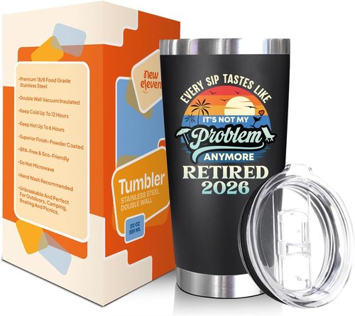 NewEleven Retirement Gift - 20oz Tumbler for Women & Men | Perfect Farewell Present for Colleagues & Friends