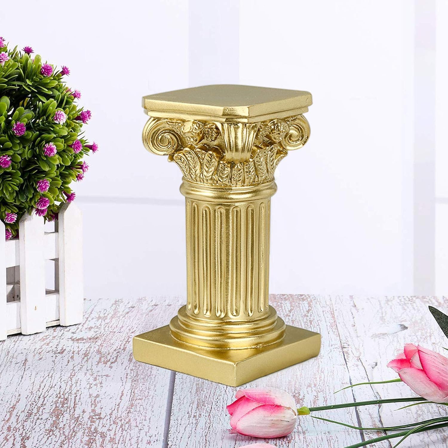 Regine Switzerland Mini Roman Pillar Greek Column - Classic Resin Architectural Sculpture for Home & Garden Decor