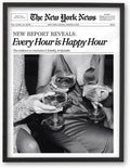 iHery Premium Framed Wall Art - Trendy Natural Black Oak Canvas Decor for Every Hour | 16x20in