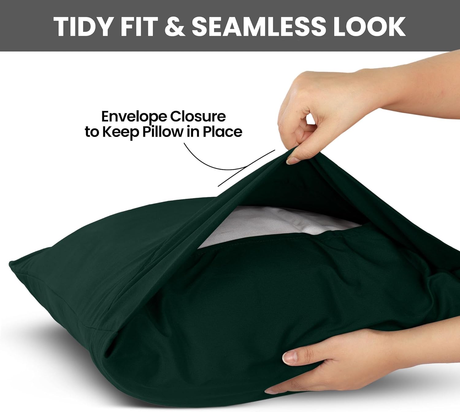 Utopia Bedding Queen Pillow Cases - Soft Brushed Microfiber - 2 Pack, Fade Resistant | Emerald 20 x 30 Inches