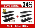 BAYKA Floating Wall Shelves - Set of 3 | Stylish Black 15.7-Inch Design for Home Decor