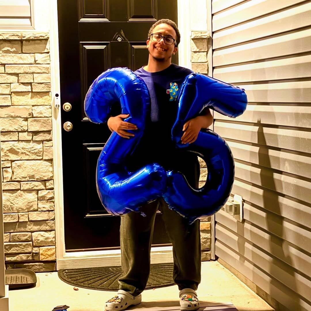 Number 6 Balloon by Night Blue - 40 Inch Giant Foil Balloon for 6th Birthday Party Decorations
