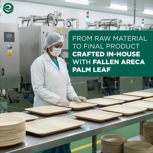 ECO SOUL Palm Leaf Like Bamboo Plates, 10 Inch Round, 200 Pack, Bulk Disposable Dinner Plates, Compostable Biodegradable Natural Wooden Dinnerware for Parties, Weddings & Catering Events