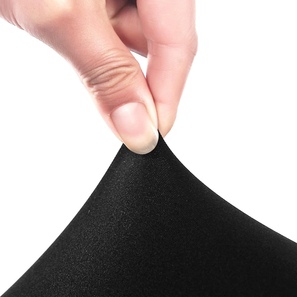 Peomeise 8FT Spandex Table Cover - Rectangular Stretch Tablecloth in Black for Elegant Events