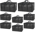ClearSpace Oversized Moving Bags - Heavy-Duty Storage Bags with Backpack Straps & Zippers | 8 Pack for Easy Moving