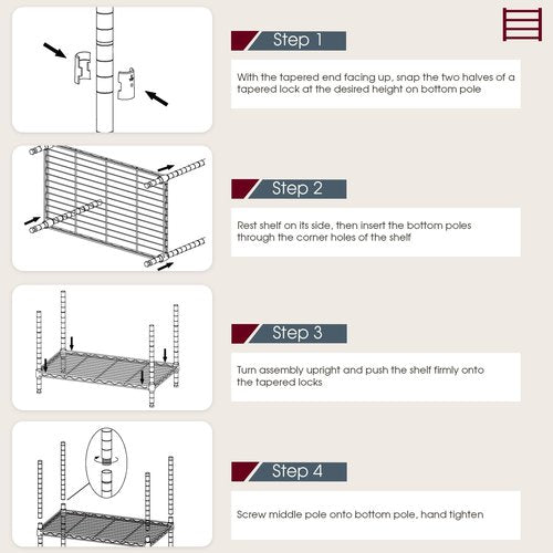 BestOffice 6-Tier Wire Storage Shelves with Wheels - Heavy-Duty Metal, Adjustable Racks, 48x18x77, Black | No-Tool Assembly, Holds Up to 600 lbs, Perfect for Home & Garage