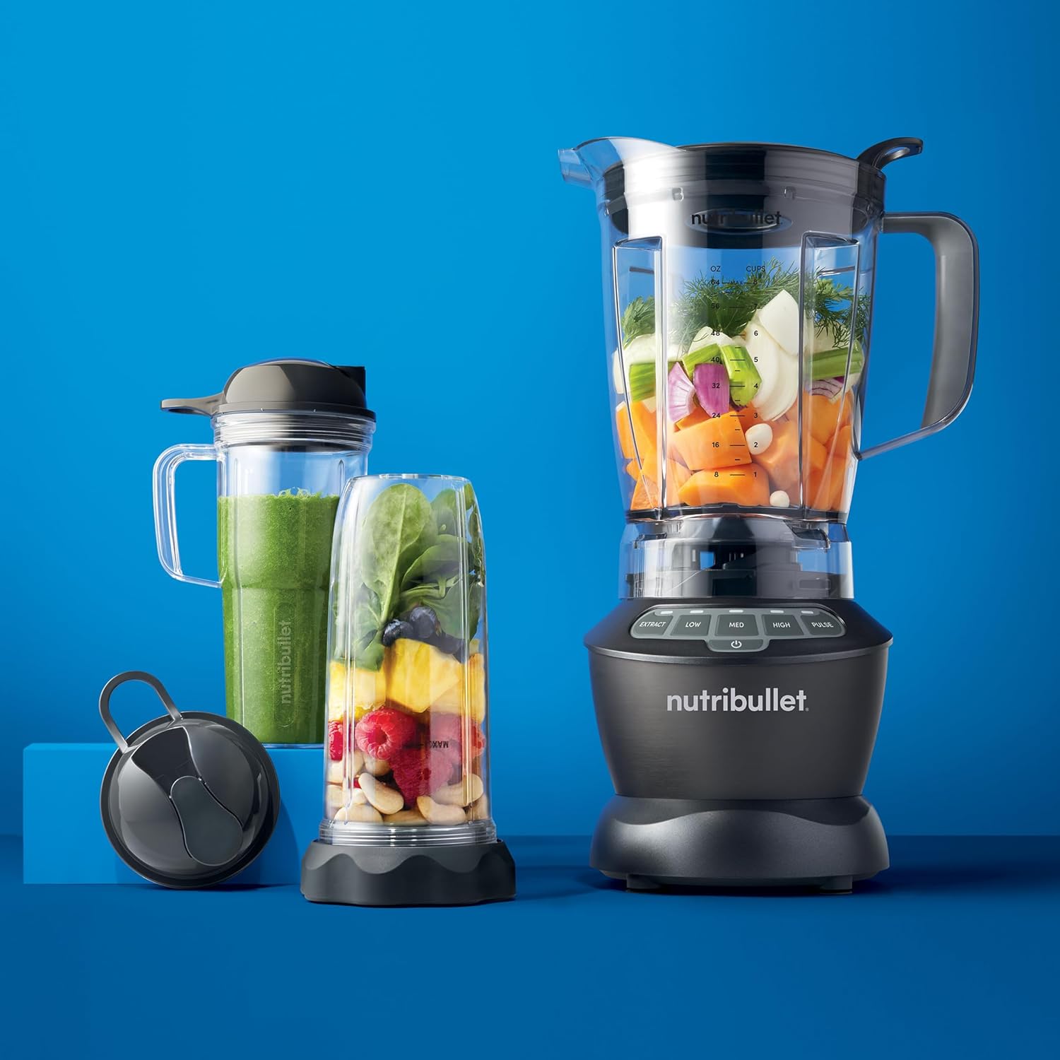 Nutribullet Full-Size Blender Combo 1200W - Powerful Dark Gray Kitchen Appliance