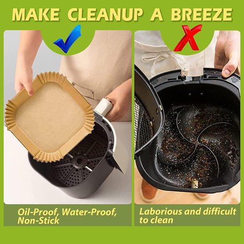 Air Fryer Liners 10 Inch - Non-Stick Disposable Parchment Paper for Baking & Roasting | 150PCS