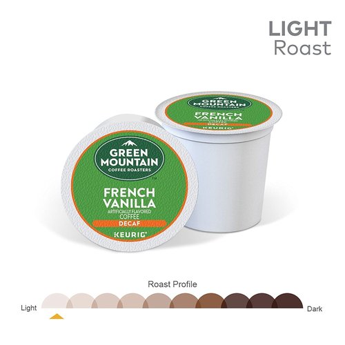 Keurig Green Mountain French Vanilla Decaf Coffee K-Cup Packs - 48 Count for Rich Flavor