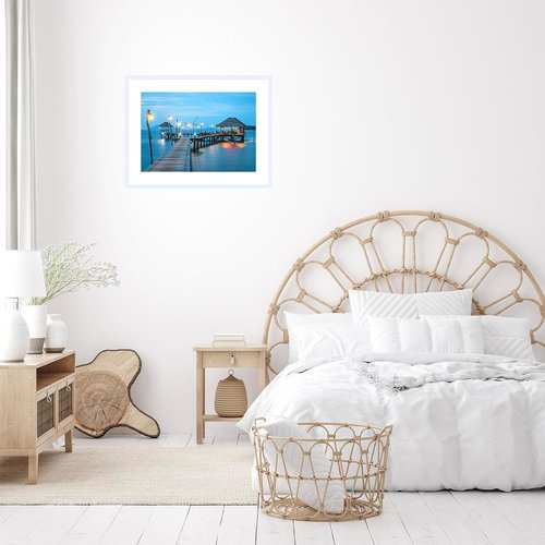 JCJMY 16x22 Picture Frame - Display 12x18 Photos with Mat or 16x22 Without Mat | White Wall Hanging Frame