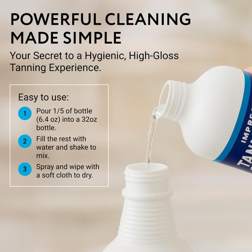 IMPRESA Tanning Bed Cleaner 32oz Professional All Purpose Surface Cleaner Spray for Acrylic Tanning Beds & Booths – Streak-Free, Fast-Drying Cleaner for Salons, Spas & Home Use