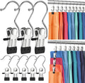 Skiennix 30 Pack Pants Hangers - Space-Saving Clip Organizers for Leggings, Jeans, and Skirts