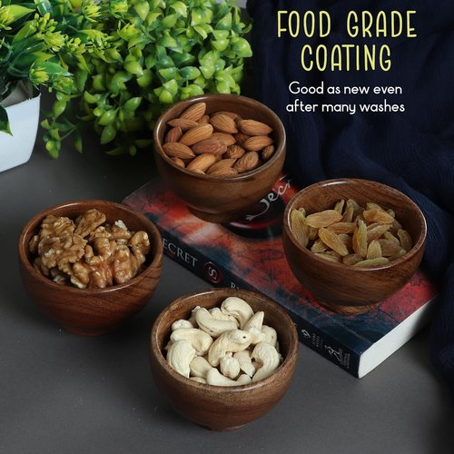 LAVAUX DESIGNS set of 36 Acacia wood small bowls | 3.25 x 2 inches 4 fl oz capcacity | Use with Charcuterie board, grazing board, Meal prep, Condiments and sauce serving