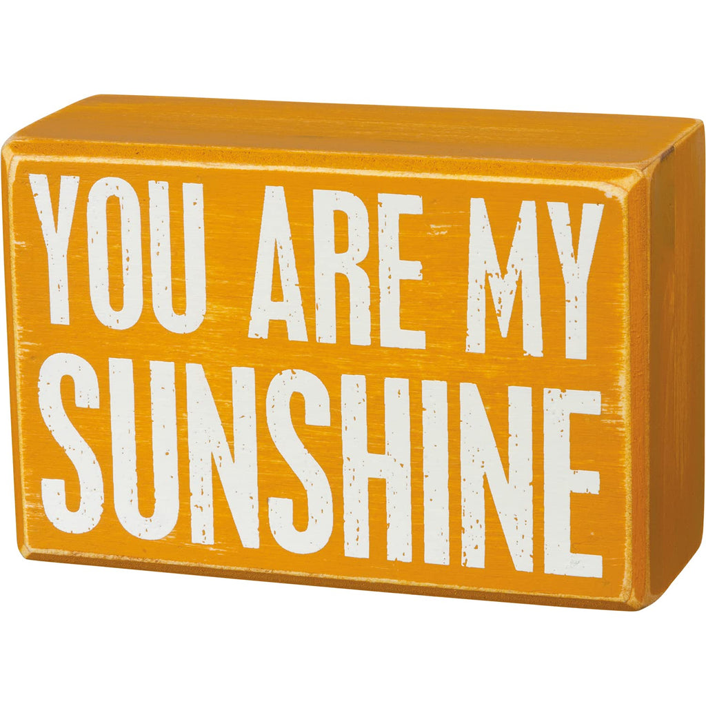 Primitives by Kathy Decorative Box Sign & Pair of Socks Gift Set - You are My Sunshine