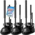 FORASTO 3Pack 3 in 1 Toilet Brush and Plunger Set,Toilet Bowl Brush Plunger Set,Toilet Brush Plunger Combo,Cleaning Brush,Cleaning Supplies, Crevice Cleaning Brush, Bathroom Cleaning Tools