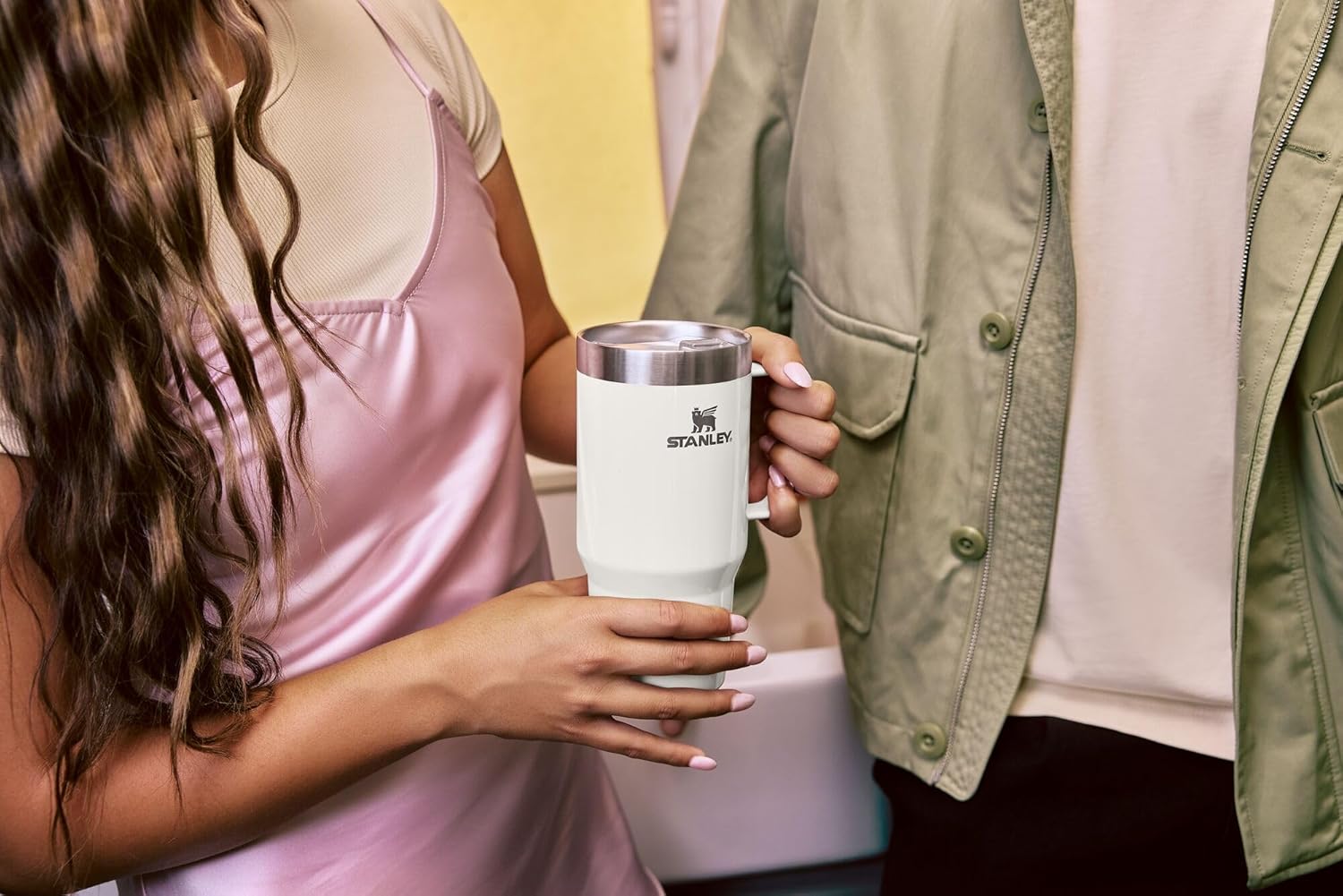 STANLEY Everyday Suburban Mug - 24 oz Insulated Stainless Steel Coffee Cup with Drink Through Lid | BPA-Free | Frost
