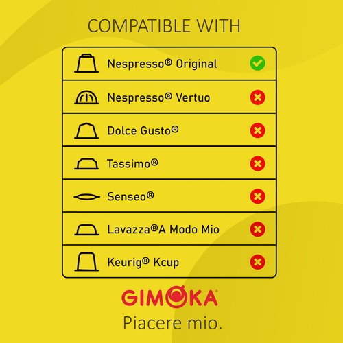 GIMOKA PREMIUM BLENDS Coffee Capsules Compatible with Nespresso Machines, 100 Count - VARIETY PACK, Italian Espresso Pods.