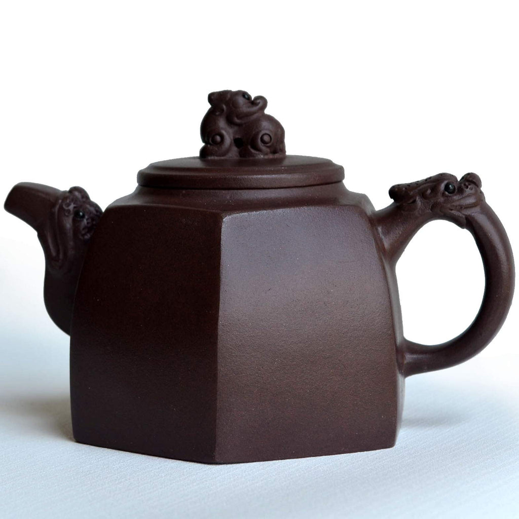 Teapot Chinese Dragon PiXiu Yixing Clay Pots Yellow Zisha Infusers for Gongfu Tea Handmade (zini)