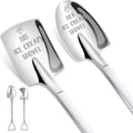 INNObeta Ice Cream Spoons, 2 Pcs Engraved Ice Cream Shovels, His and Her Gifts