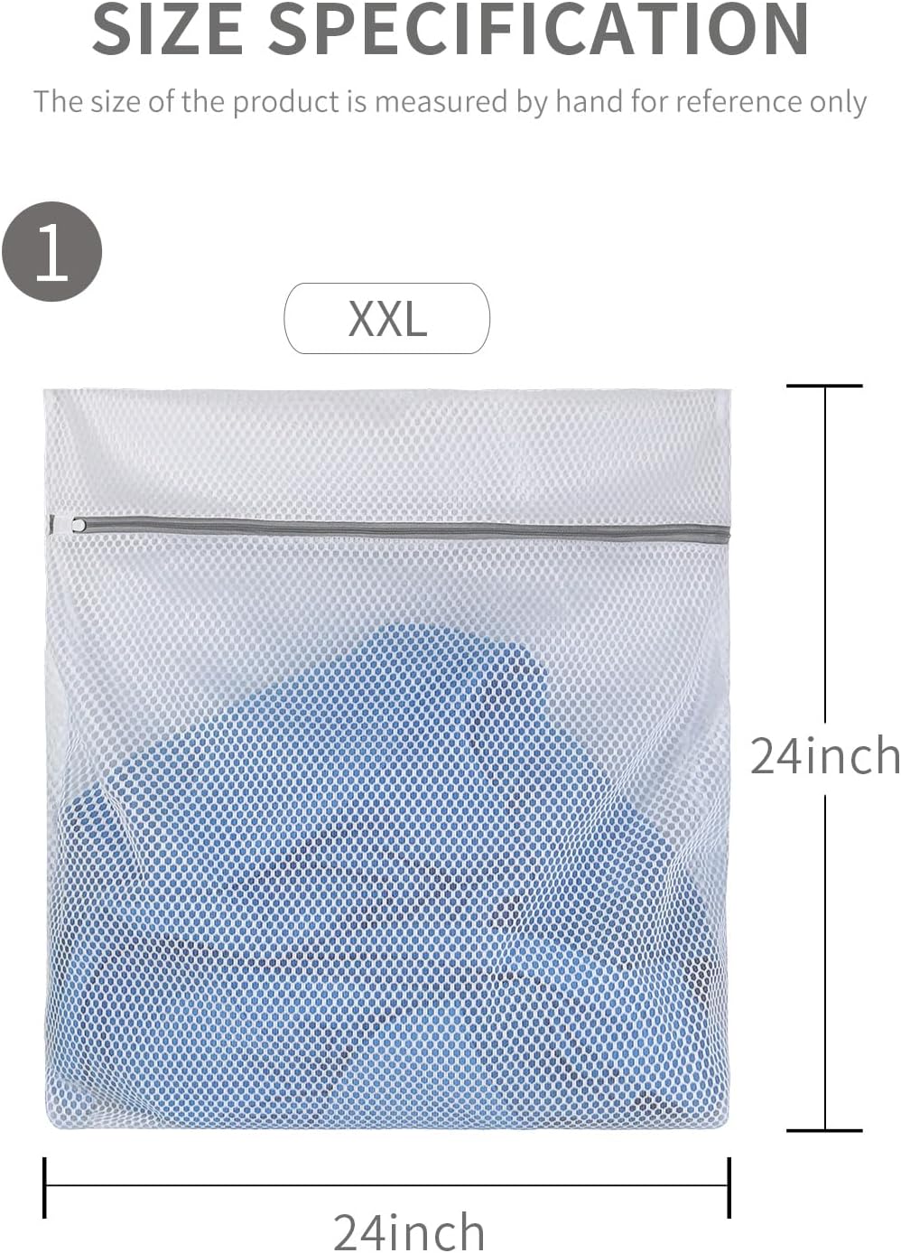 Regine Switzerland Honeycomb Delicates Bags - 2 XX-Large 24x24 Inch Laundry & Travel Organizers