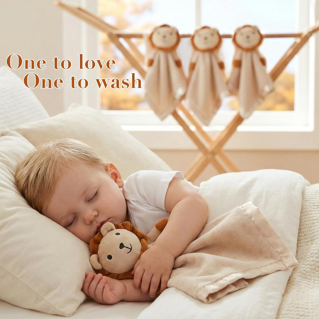 Pro Goleem Lion Security Blanket - Soft Lovey Snuggle Toy for Newborns | 16 Inch Unisex Gift