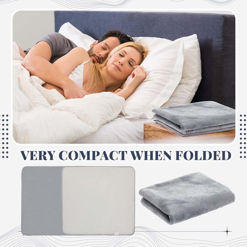 Fanfanwin 2 Pcs Couples Waterproof Mat Lover Reusable Stainproof Blanket Quiet Easy Use Mattress Protector for Adult Multi Functional Bed Sheet Couple Pleasure Comfort (27 x 27 in,Grey)
