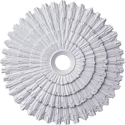 Ekena Millwork CM24EN Eryn Ceiling Medallion, 24 3/4"OD x 3 1/4"ID x 1 7/8"P (Fits Canopies up to 4"), Factory Primed