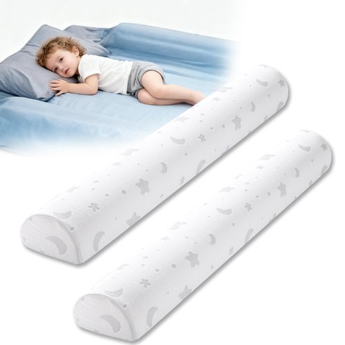 HDJOAPS 2-Pack Bed Rail for Toddlers Rail Bumper, 52" Bed Bumpers for Toddlers Premium Bed Bumper for Kids Bed, Anti-Slip Toddler Bed Rails for Toddler Machine Washable Bed Bumper