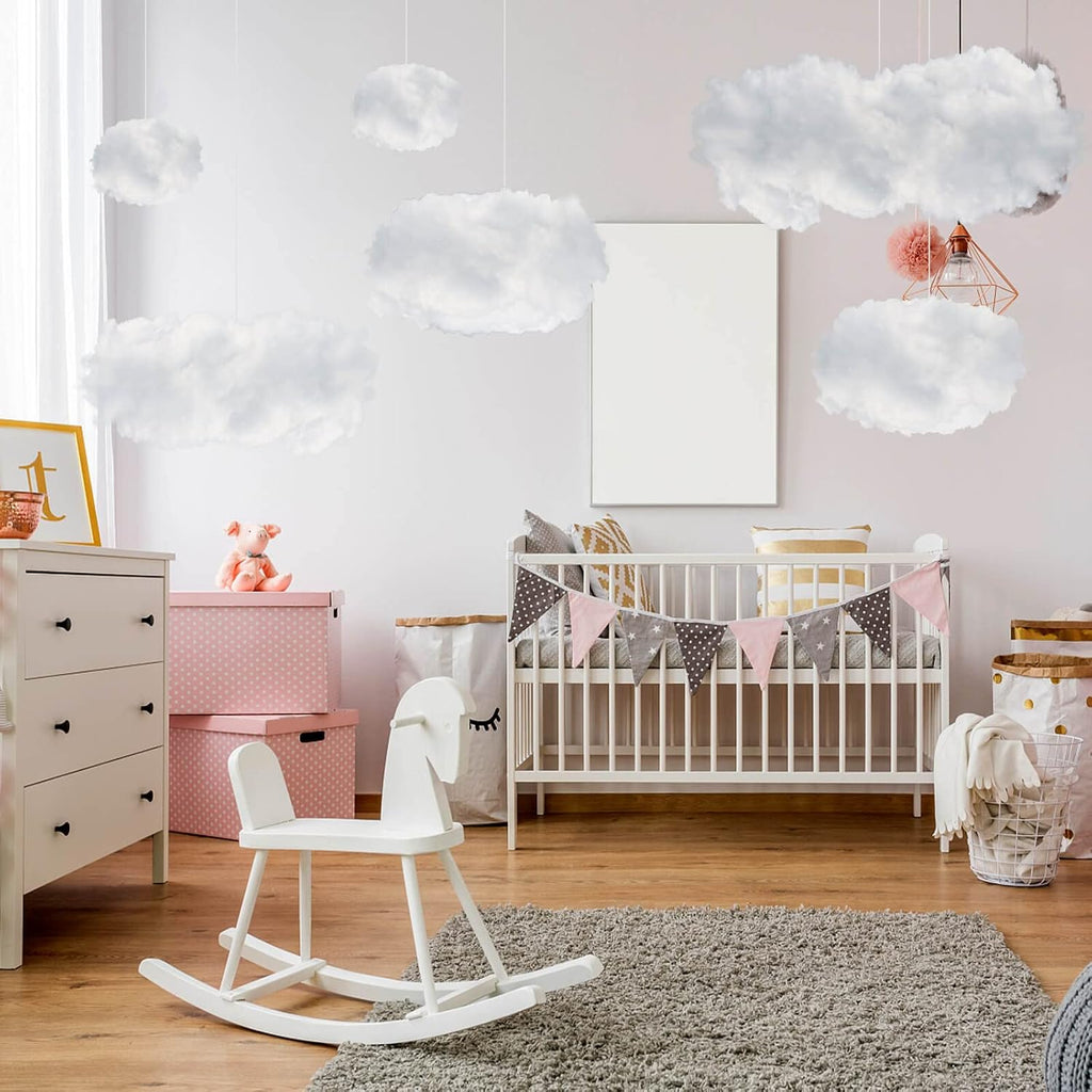 ZAUGONTW Artificial Cloud Props - Imitation 3D Hanging Ceiling Decorations for Weddings & Parties | Extra Small Size