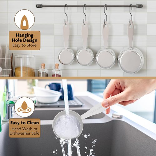LEIFENY 1PCS 1Cup(250ml) Stainless Steel Measuring Cup, Heavy-duty Single Metal Scoop for Wet and Dry Ingredients, Great Kitchen Gadgets for Cooking