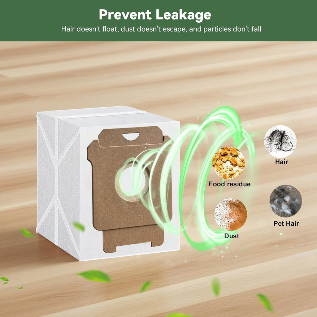 WAIKAS 6-Pack Replacement Vacuum Bags for iRobot Roomba | Compatible with i7+, i3+, i4+, i6+, i8+ & More