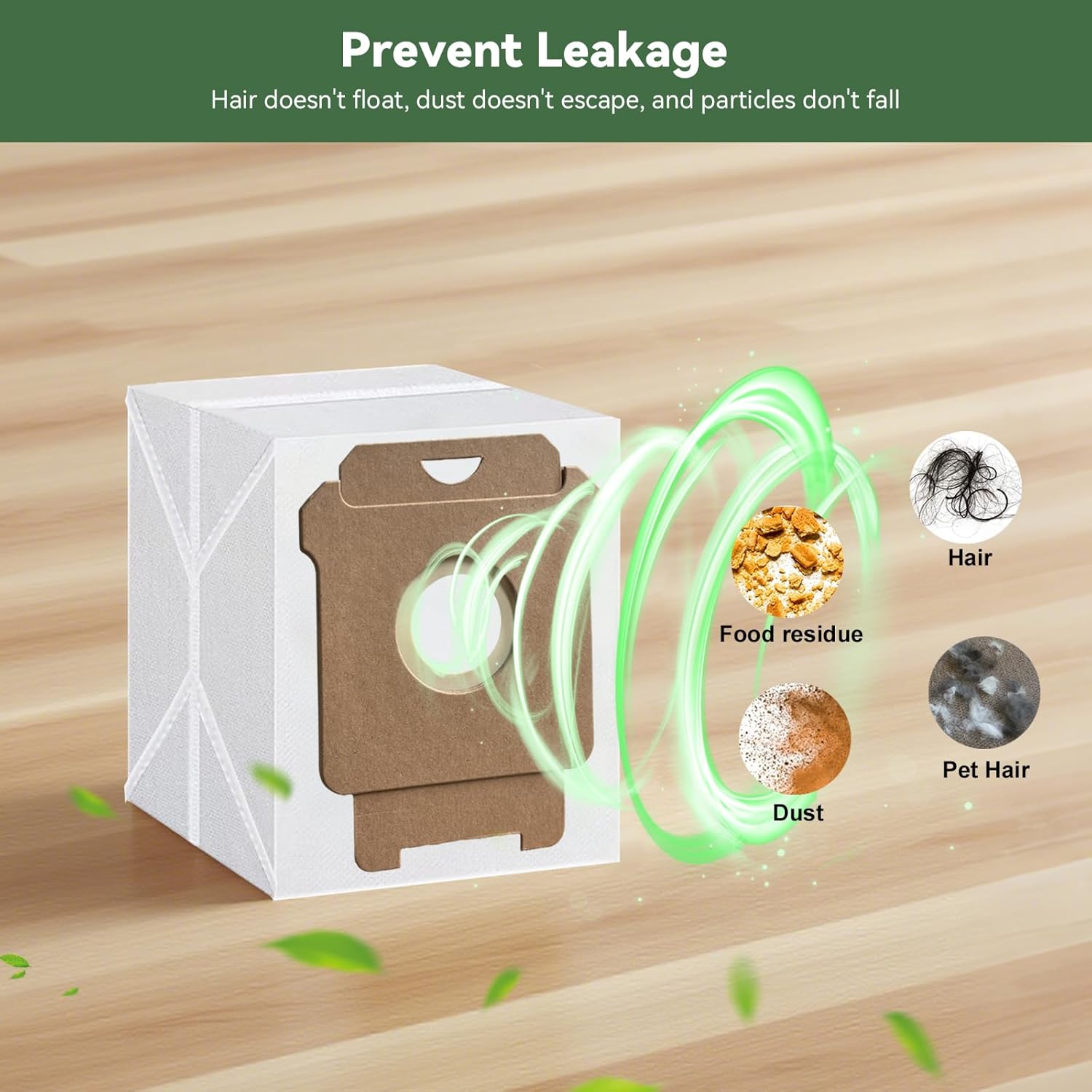 WAIKAS 6-Pack Replacement Vacuum Bags for iRobot Roomba | Compatible with i7+, i3+, i4+, i6+, i8+ & More