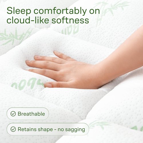 Niagara Sleep Solution Ultra Soft California King Mattress Topper - Bamboo Viscose Pillow Top for Back Pain Relief | Naturally Cooling, Sage