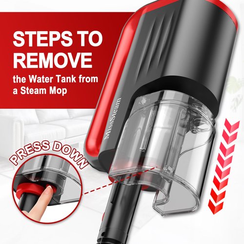 Replacement Removable Water Tank for MissSteam KS-7885 Steam Mop - 350ml Leak-Proof Refillable Water Reservoir Compatible with MissSteam High-Temp Floor Steamer