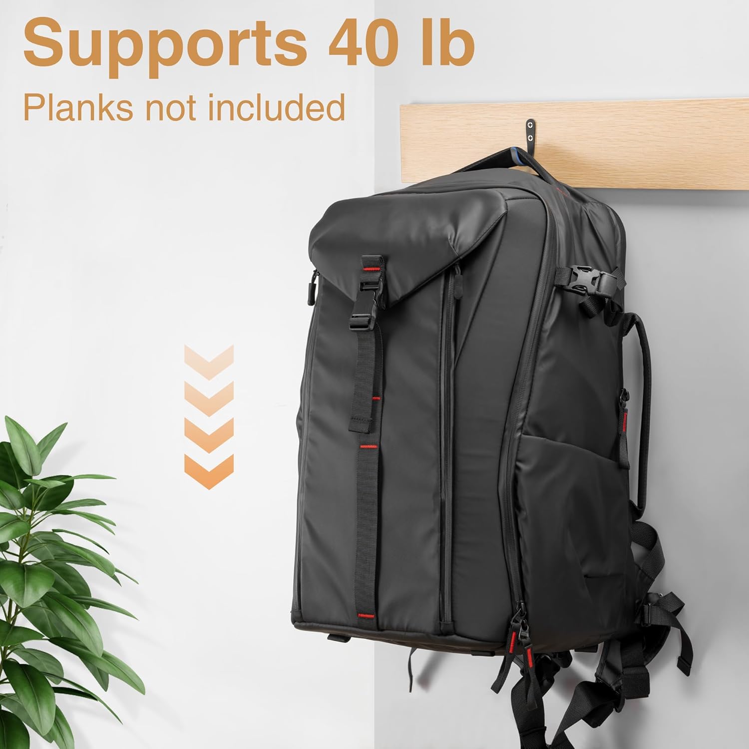10Pcs Black Metal Wall Hooks by [Brand Name] - Durable Hooks for Hanging Coats, Towels & Bags - Supports Up to 40 lbs