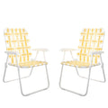 Novogratz Poolside Gossip, Priscilla Folding Chairs, 2-Pack, Yellow
