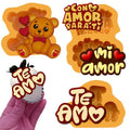 Toni Crafter - te amo 3 pcs Fondant mold perfect size for covered strawberries, letter mold with unique design, Silicone mold phrase love, spanish and english with love heart fondant mold