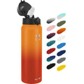 Fanhaw 32 Oz Kids Insulated Stainless Steel Water Bottle with Straw Lid, Leakproof & Anti-Dust Everyday Use Bottle for School, Women & Men, Back to School Essentials (Yellow Orange)