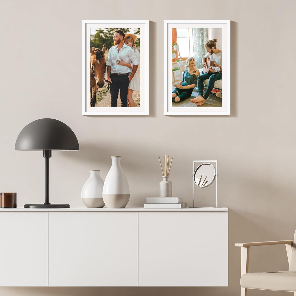 Upsimples 13x19 Picture Frame - Versatile Display for 11x17 or 13x19 Photos | White, 1 Pack
