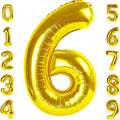 Number 6 Balloon - 40 Inch Gold Birthday Decoration for Men & Women | Perfect for 6th Birthday Parties