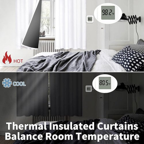 BGment Blackout Curtains - Thermal Insulated 63 Inch Drapes for Total Room Darkening | 2 Panels, Black