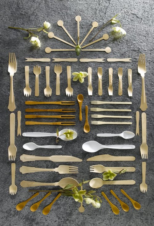 PacknWood - 210SPKBEM - Individually Wrapped Forks - 100% Natural and Compostable Bamboo Cutlery, Disposable Plastic Spork - Eco-Friendly Wooden Cutlery (Case of 250)
