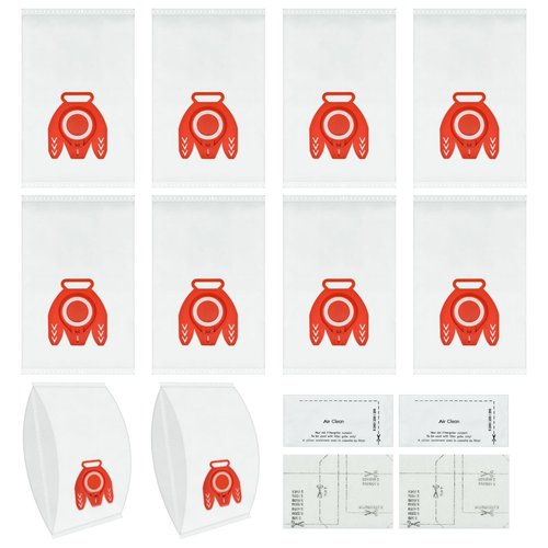 Hezane 10 Pack 3D Airclean FJM Vacuum Bags Compatible with Miele,3D Efficiency suitable for Miele C1/C2,S241,S290,S300i,S500,S700,S4,S6 Series,With motor protection filters & AirClean filter