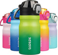 BJPKPK 14oz Insulated Water Bottle - BPA Free Stainless Steel, Leak Proof with Lockable Flip Lid | Bamboo Grove
