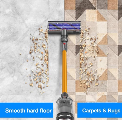 FUNTECK Motorbar Cleaner Head for Dyson V12 (Not for SV12) Detect Slim & V9 Motorbar, Anti-Tangle Vacuum Brush Attachment, Ideal for Carpets Rugs and Smooth Hard Floors