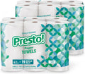 Presto! Ultra-Strong Premium Paper Towels - Flex-a-Size, 158 Sheets, 12 Huge Rolls (2 Packs of 6) | White