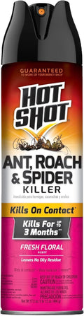 Hot Shot Ant, Roach & Spider Killer - 17.5 Oz Fresh Floral Formula for Instant Insect Control