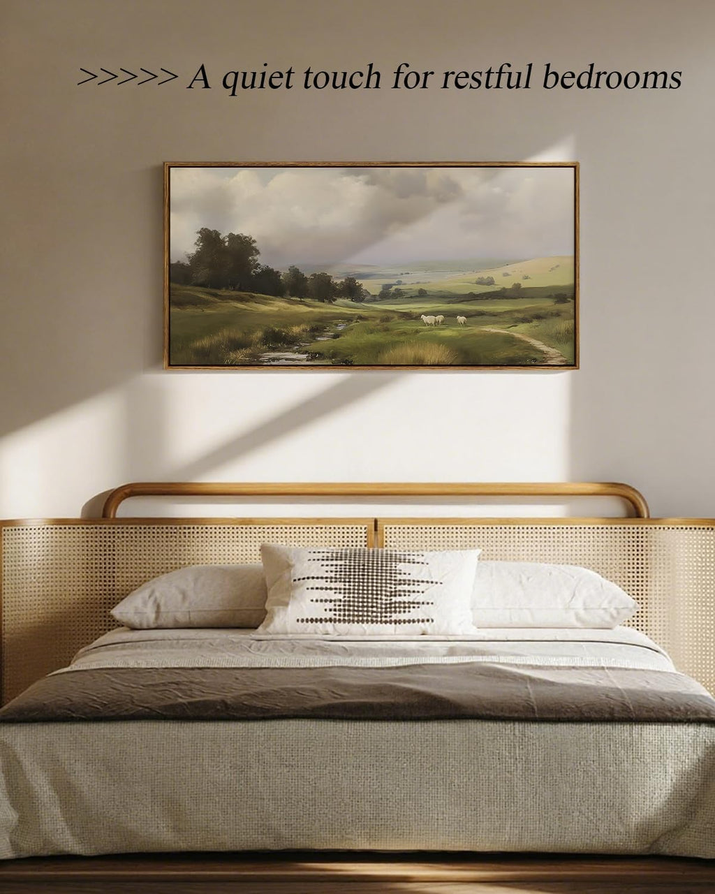 ARPEOTCY Extra Large Vintage Lamb Wall Art - Country Farmhouse Canvas Print, 20x40 Inch