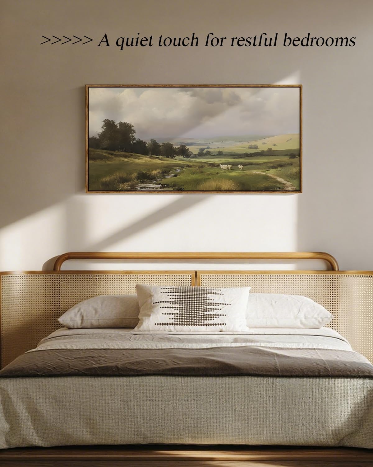 ARPEOTCY Extra Large Vintage Lamb Wall Art - Country Farmhouse Canvas Print, 20x40 Inch