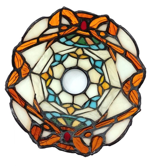 Tiffany Style Lamp Shade Only, Chandelier and Wall Lamp Replacement Shade, NAD06001, Baroque Style, Stained Glass Chimney, Dual Use, Multi-colored by NADUOXRK